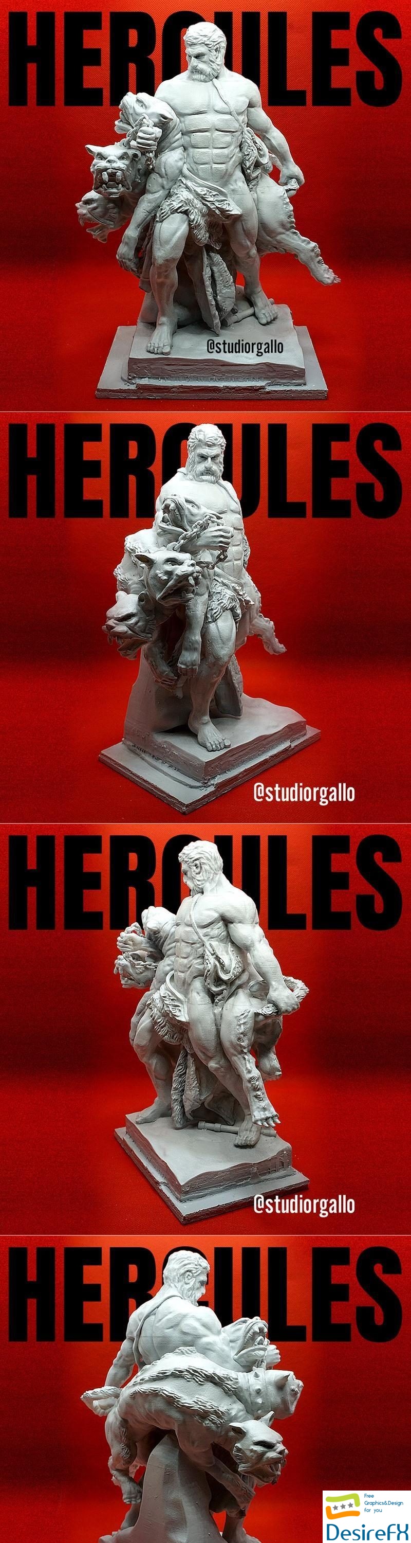 Hercules and Cerberus 3D Print