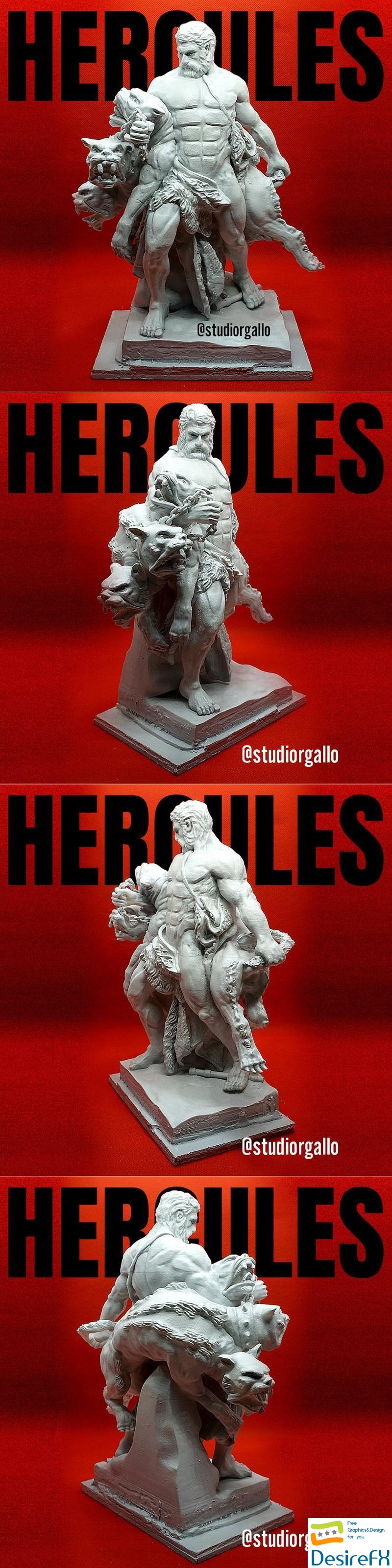 Hercules and Cerberus 3D Print