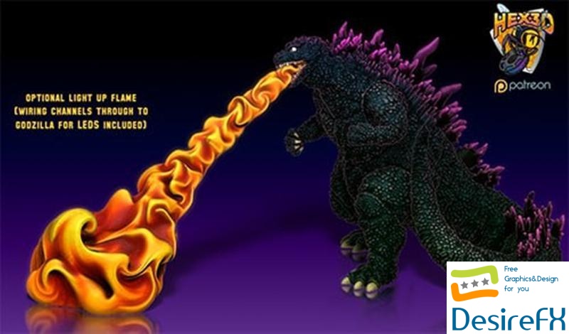 Hex3D - Godzilla 3D Print
