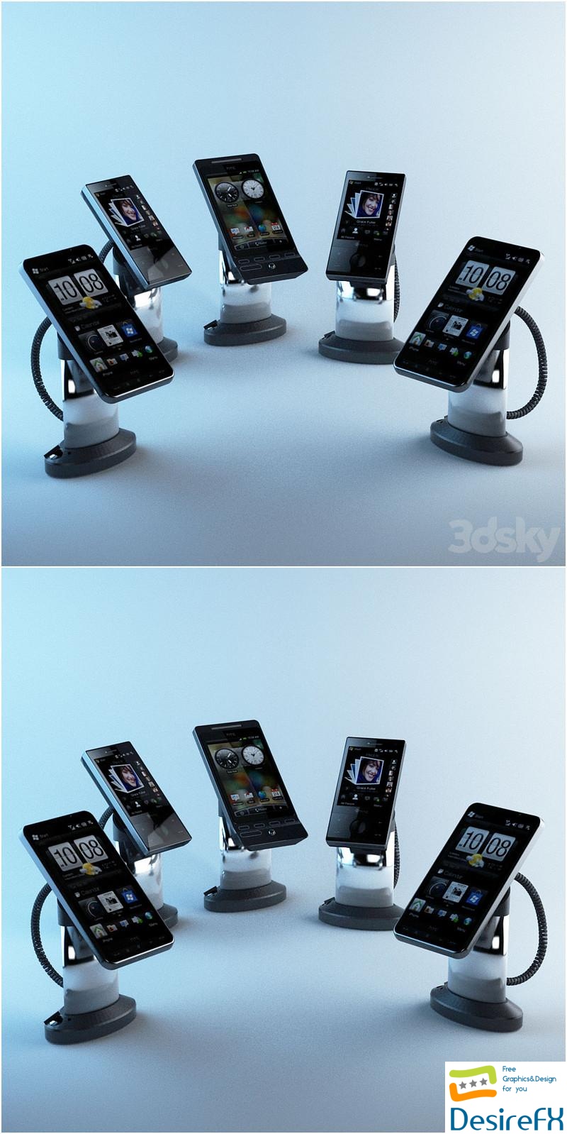 HTC Smartphones 3D Model