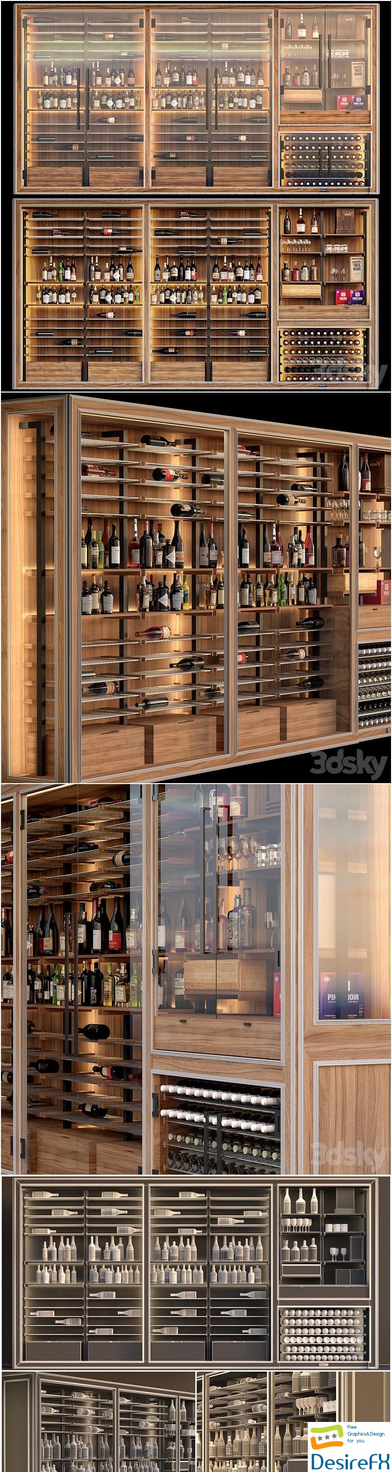 JC Wine Cabinet 5 3D Model