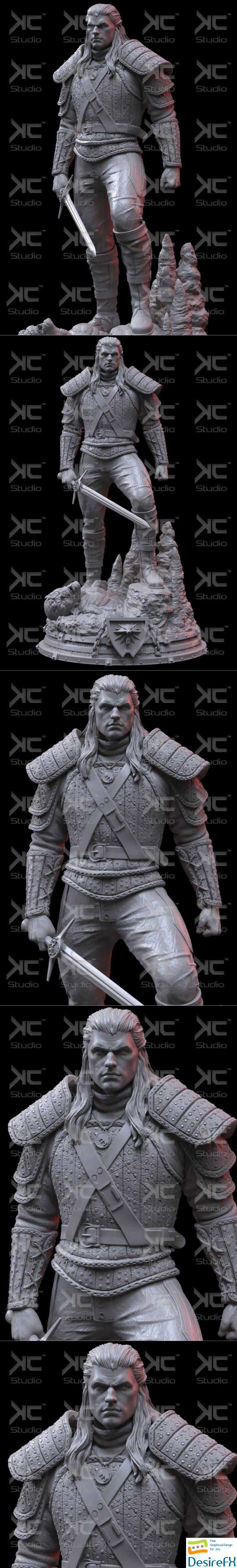 KcStudio - Witcher Netflix Fan Art 3D Print