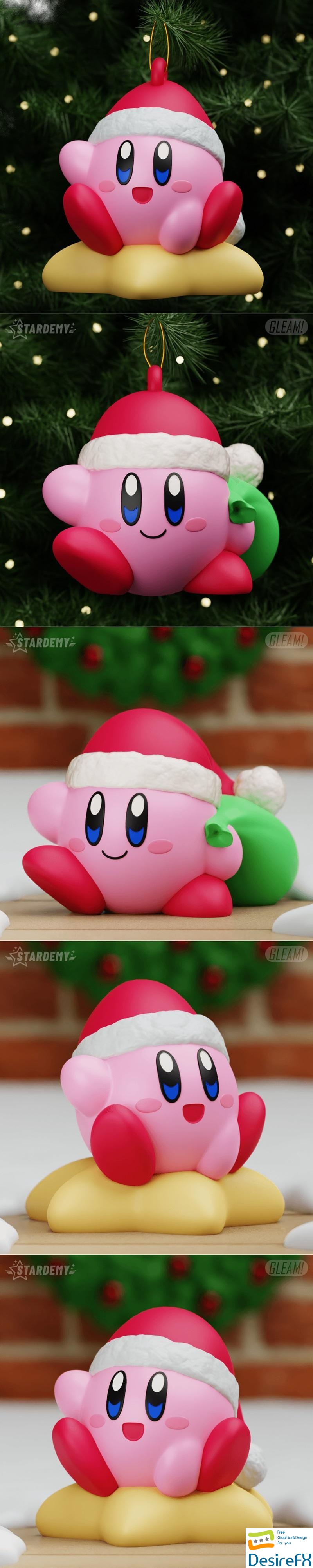 Kirby Christmas Gleam 3D Print