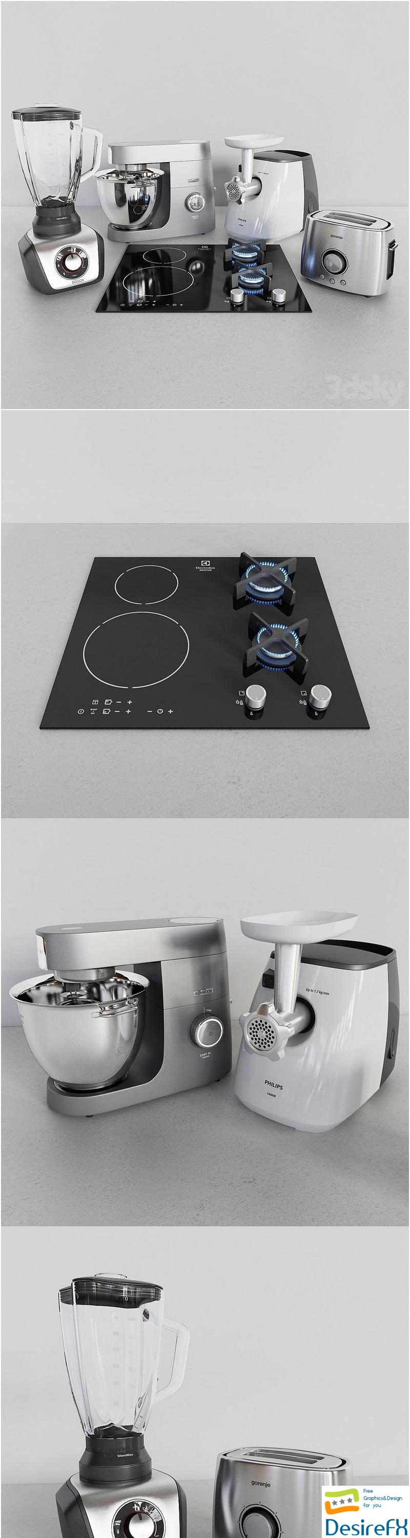 Kitchen Electronics set 3D Model