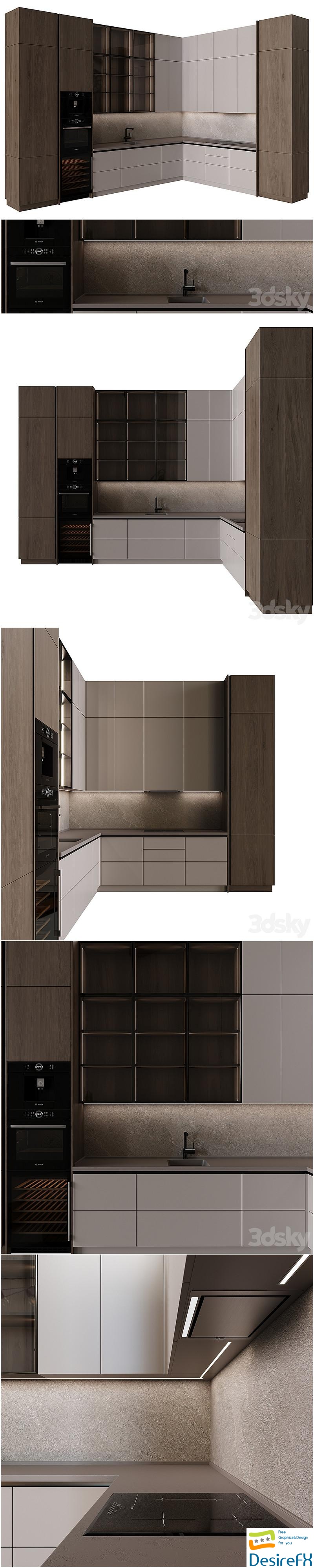 Kitchen in modern style 36 3D Model