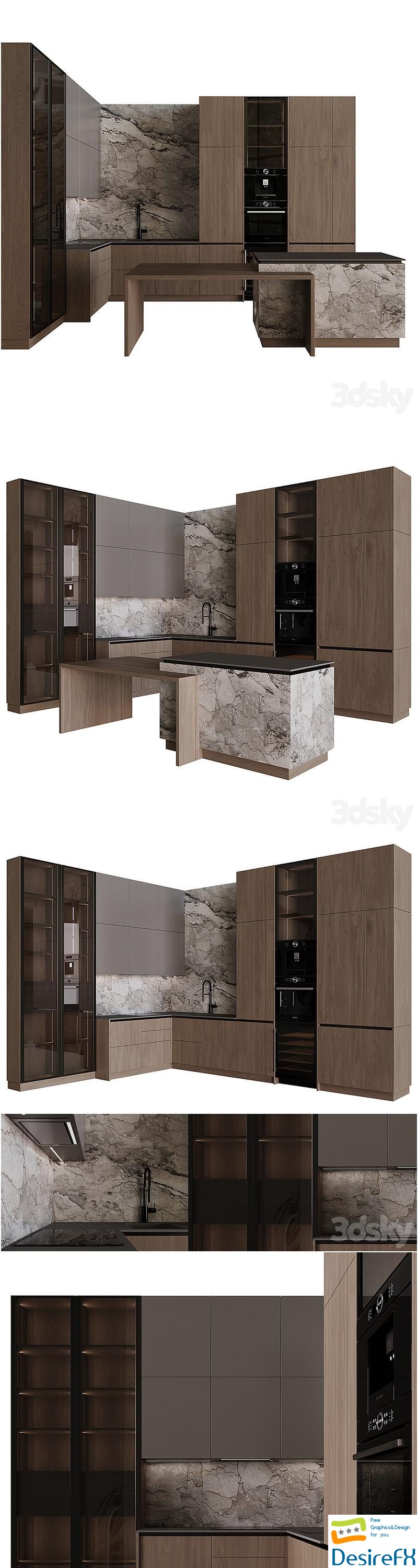 Kitchen in modern style 49 3D Model