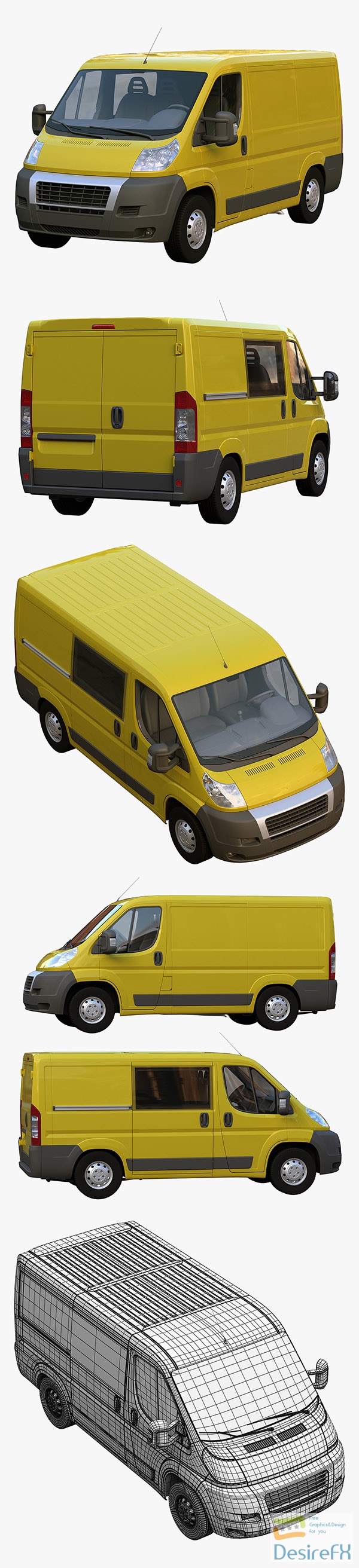 L1H1 Truck Box Van 3D Model