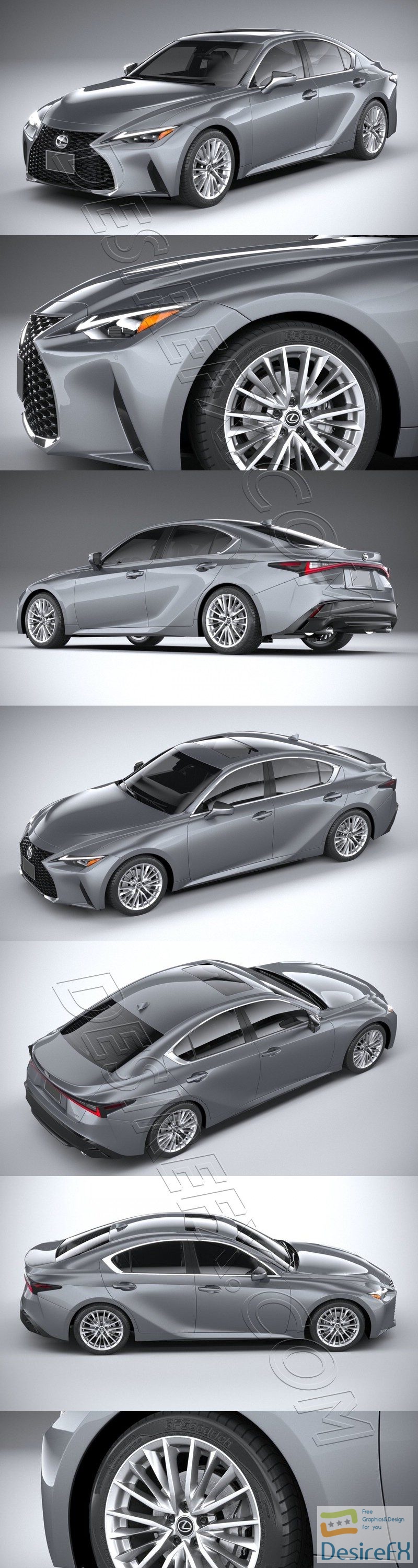 Lexus IS 2021 3D Model