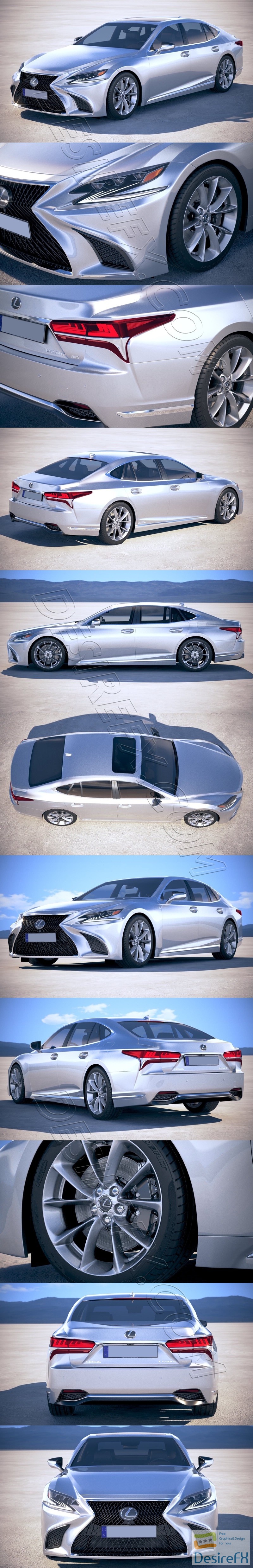 Lexus LS 500h 2019 3D Model