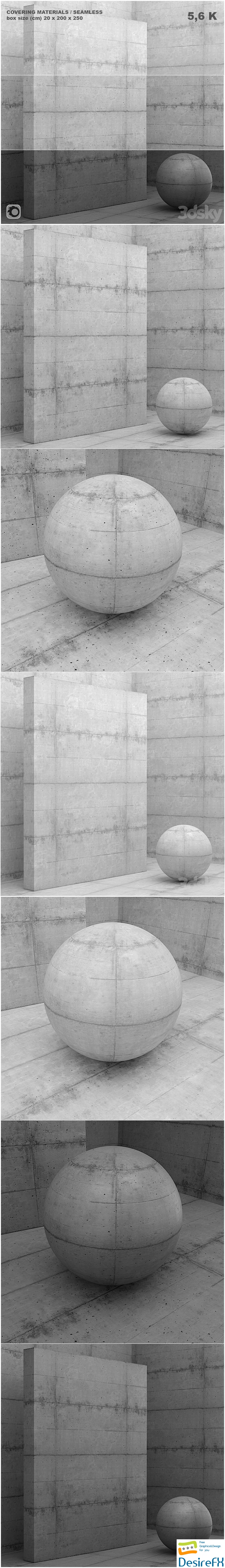 Material (seamless) - coating, concrete, plaster set 50 3D Model