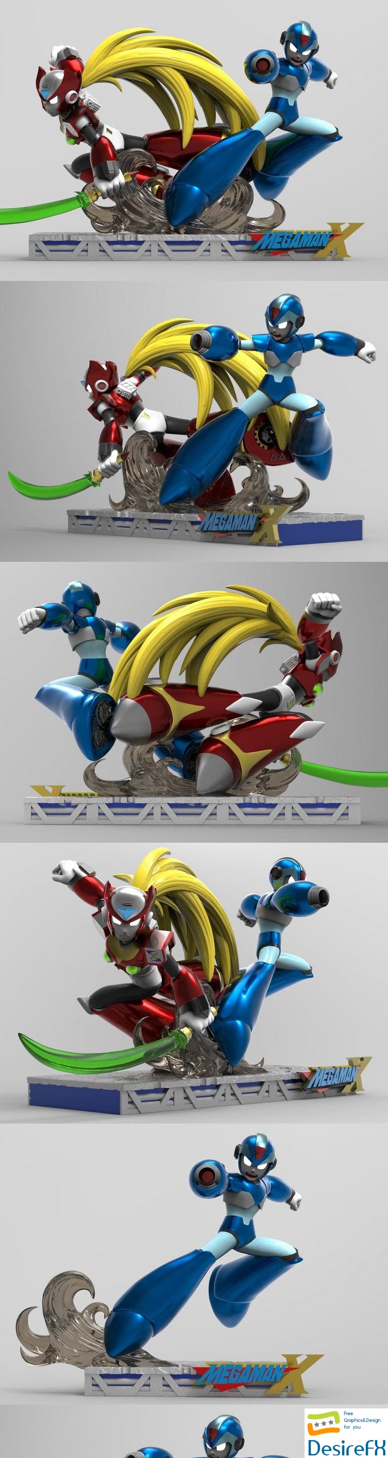 Megaman and Zero Diorama - 3D Print