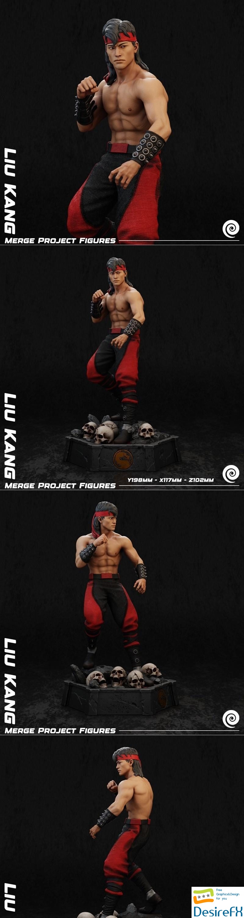 Merge Project Figures - Liu Kang 3D Print
