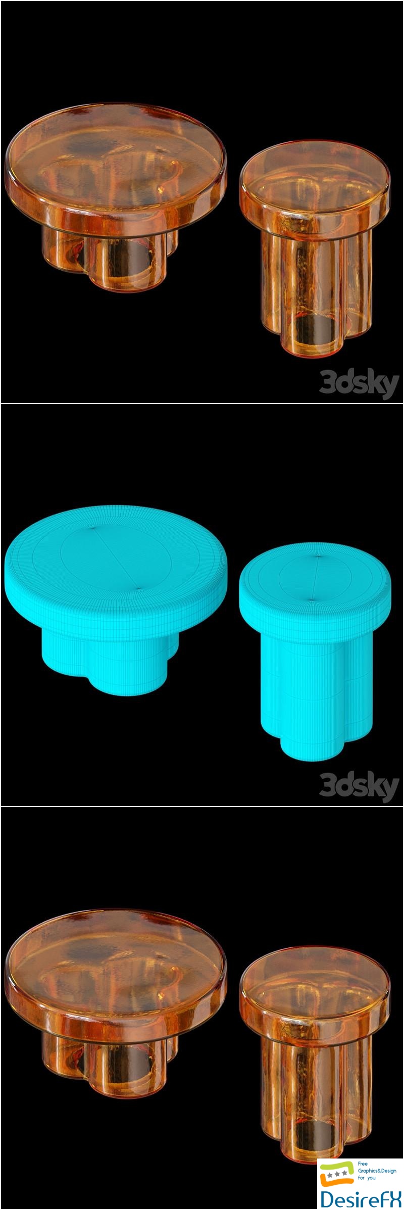 Miniforms Soda Coffee Tables 3D Model