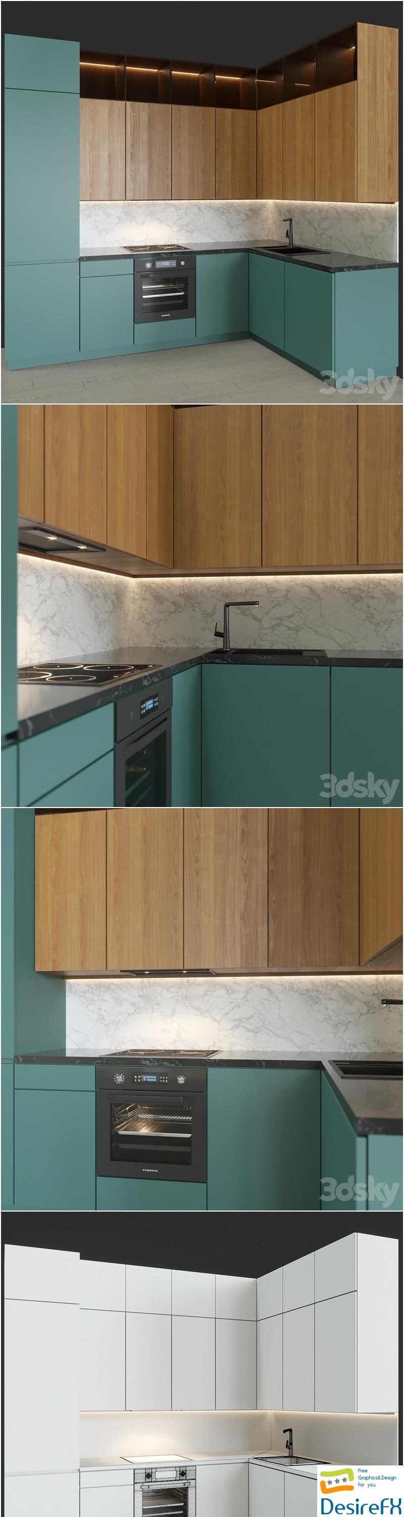 Modern kitchen 30 3D Model