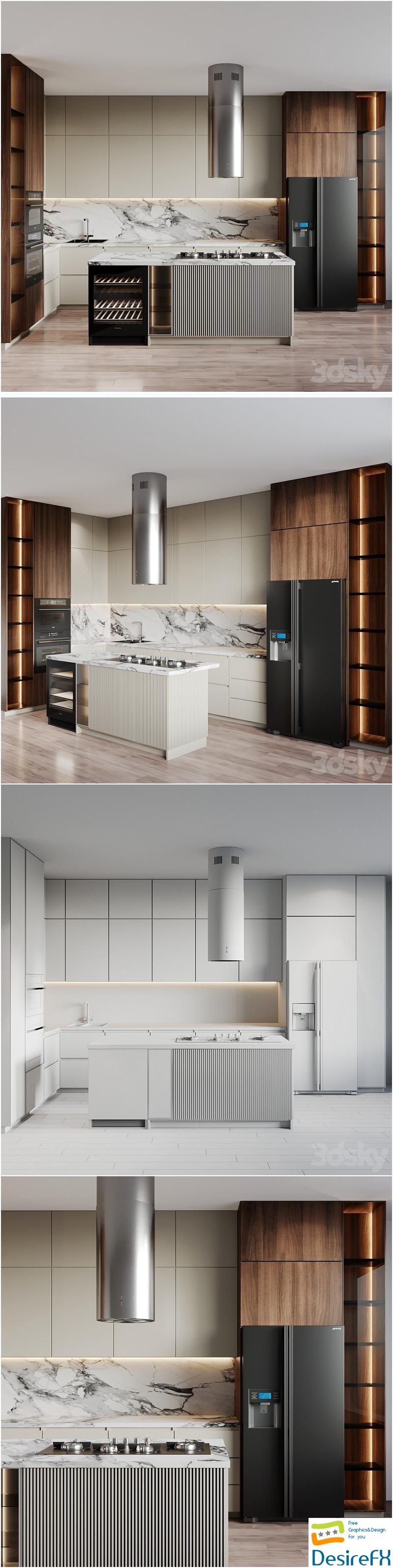 Modern kitchen 46 3D Model