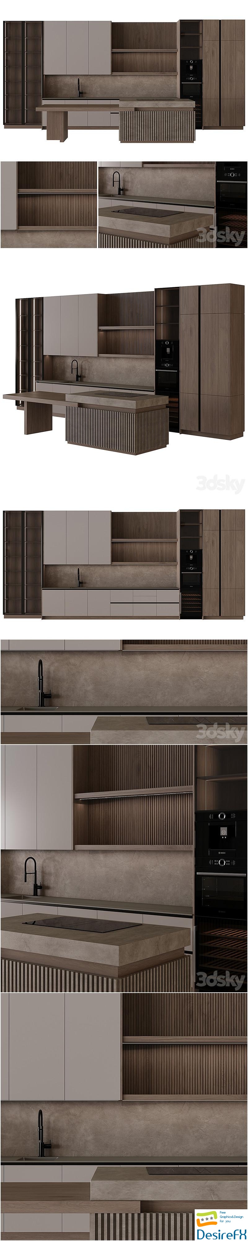 Modern style kitchen 56 3D Model