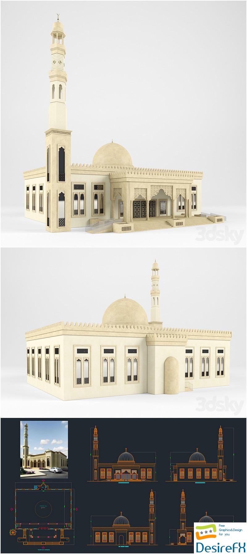 Mosque ( jame ) 3D Model