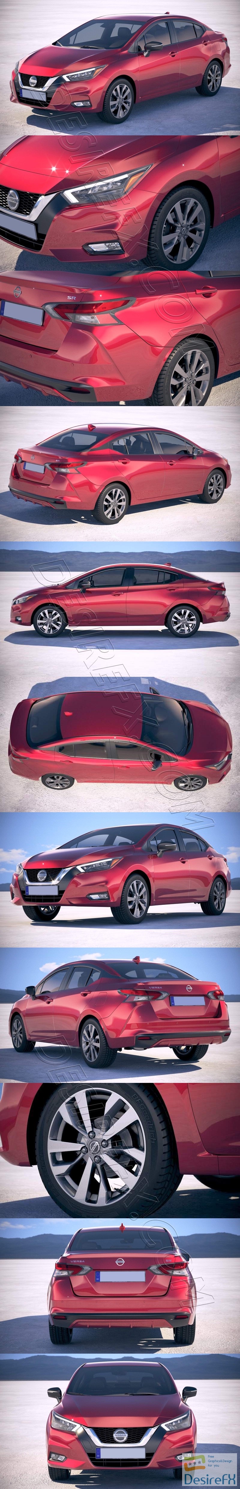 Nissan Versa 2020 3D Model