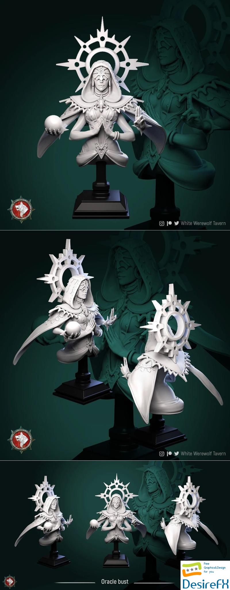 Oracle Celestials Bust 3D Print