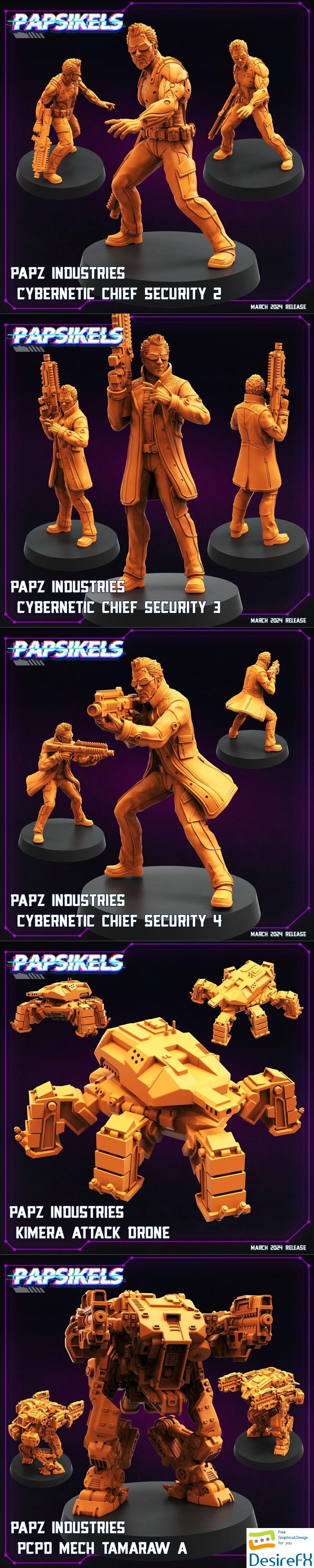 Papsikels Miniatures - Cyberpunk March 2024 3D Print
