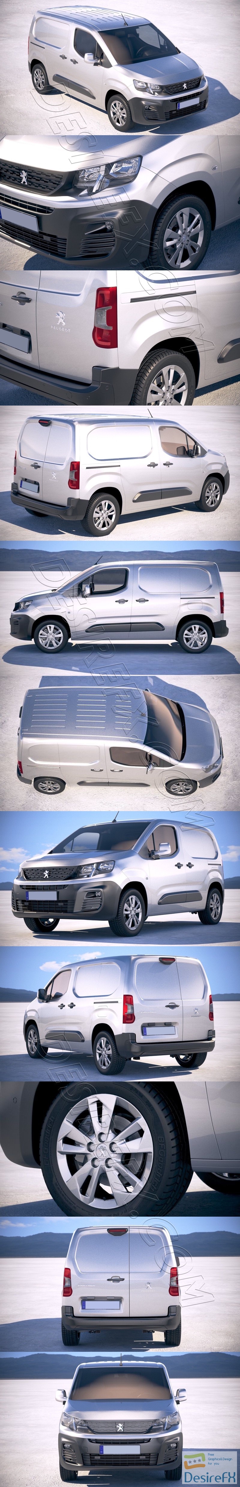 Peugeot Partner 2019 3D Model