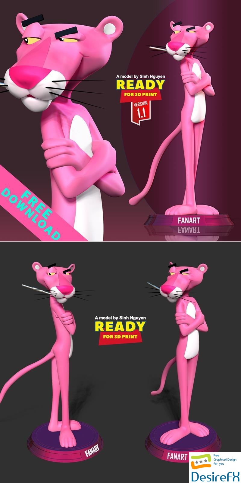 Pink Panther 3D Print