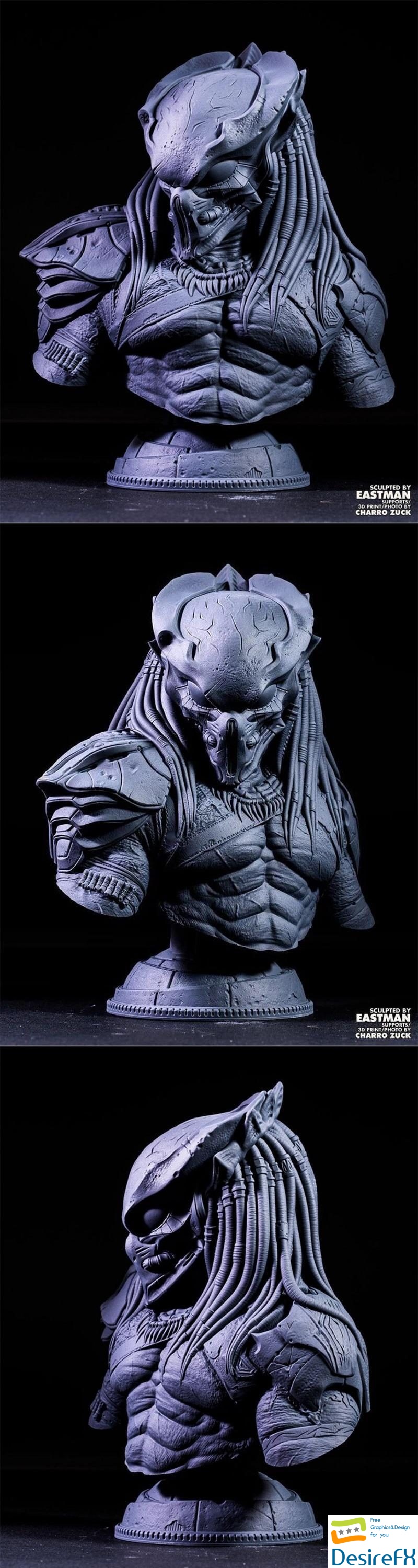 Predator Bust Resin 3D Print
