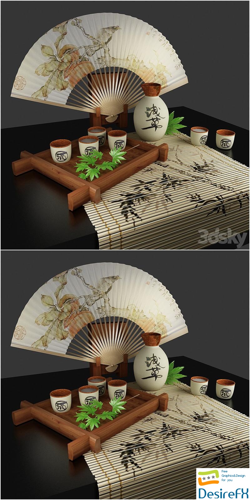 Set Sake 3D Model