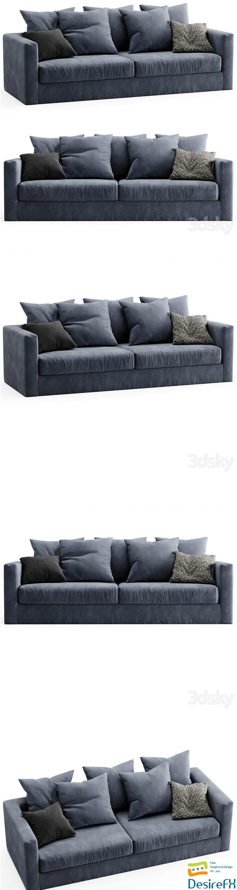 Sketch Sloopy Sofa 3D Model