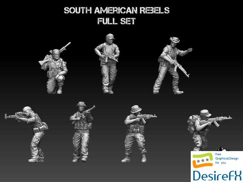 South American Rebels Full Set 3D Print