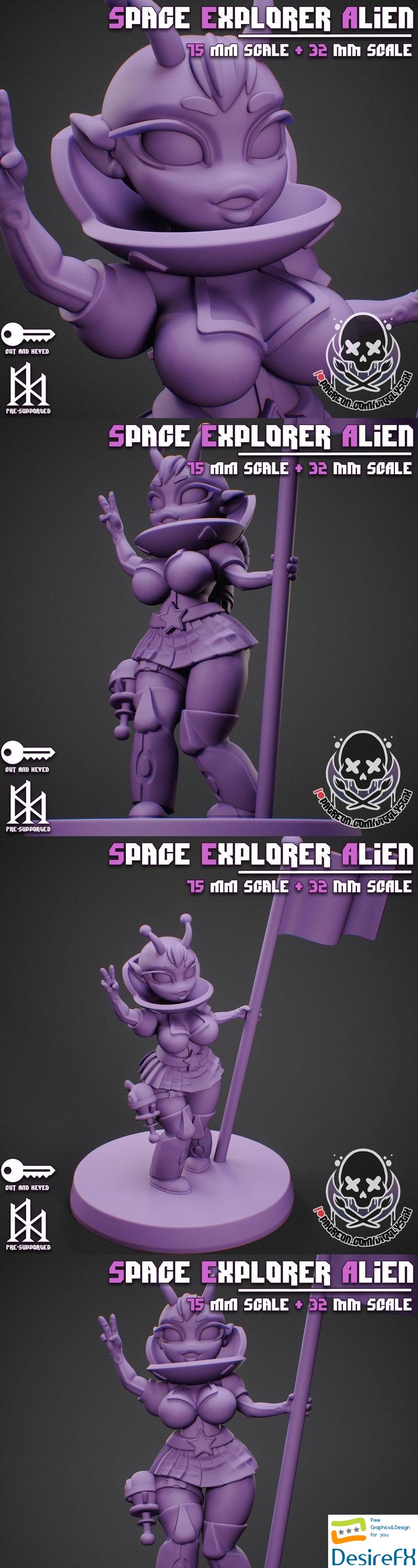 Space Explorer Alien - 3D Print