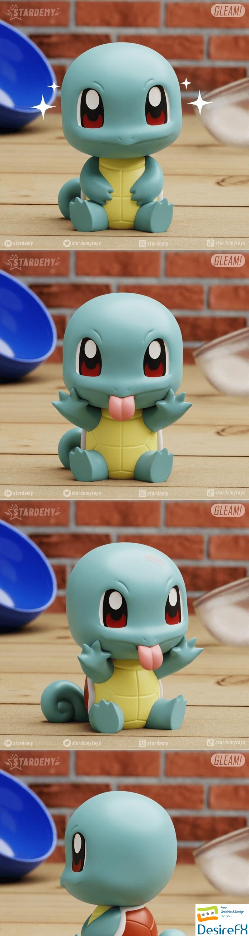 Squirtle Gleam 3D Print