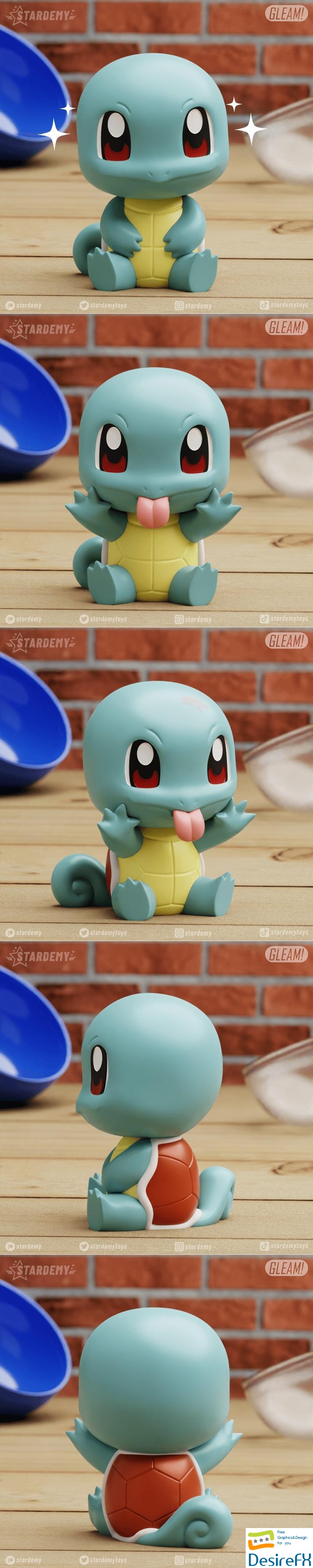 Squirtle Gleam 3D Print