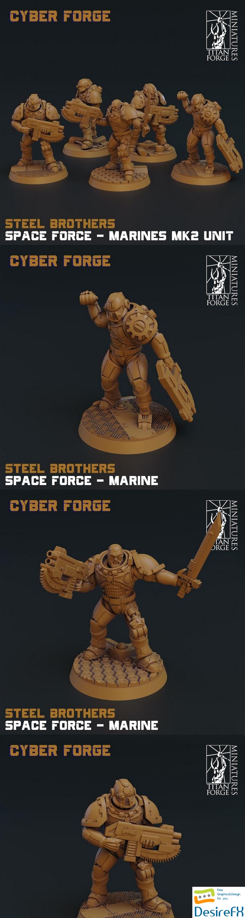 Steel Brothers Space Force Marines MK2 Unit - 3D Print