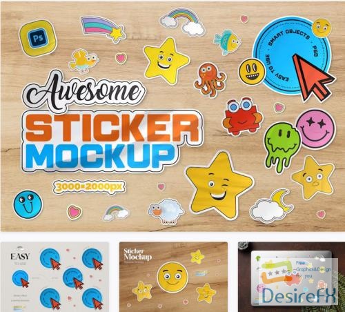 Sticker Mockup - 92453442