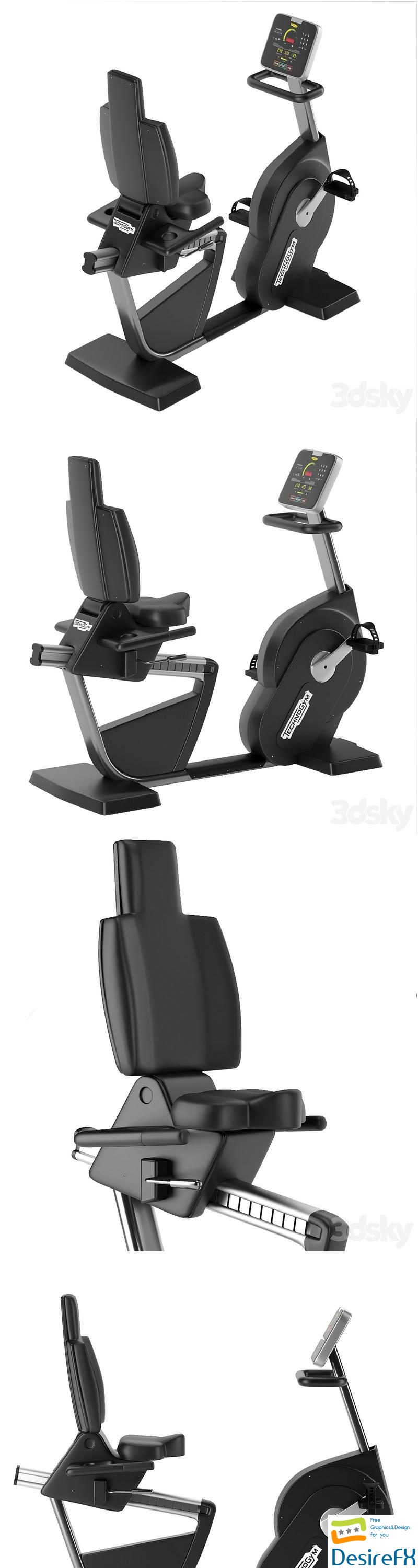 TECHNOGYM RECLINE FORMA BICYCLE 3D Model