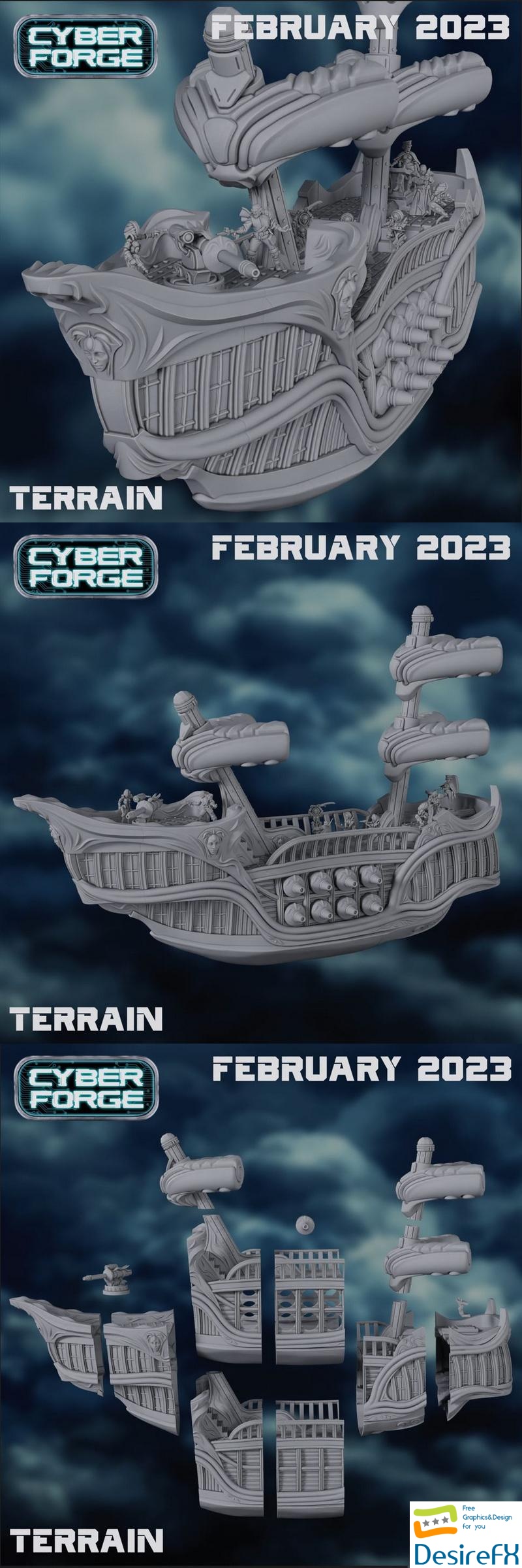 Terrain Ship - 3D Print