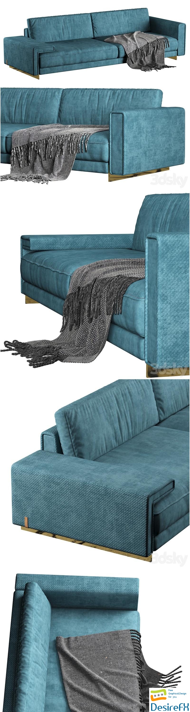 Ulivi Salotti HECTOR BLUE Sofa 3D Model