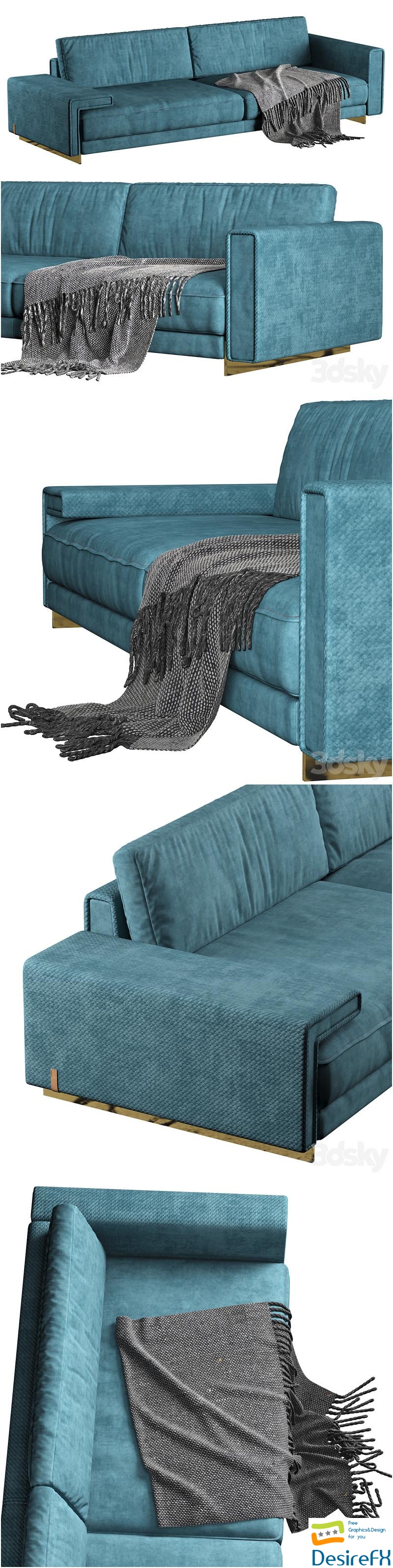 Ulivi Salotti HECTOR BLUE Sofa 3D Model