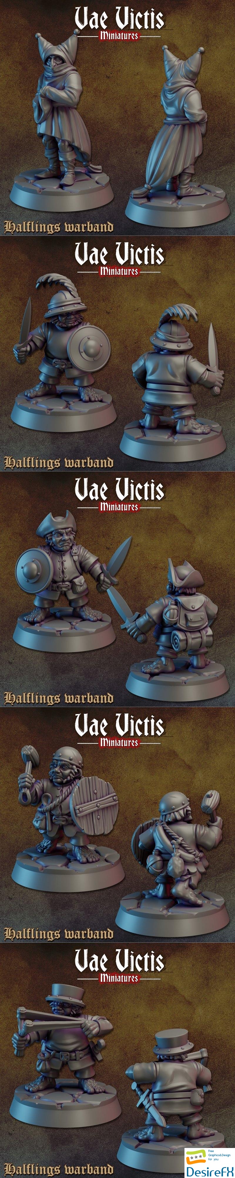 Vae Victis Miniatures - Halfling Warband January 2024 3D Print