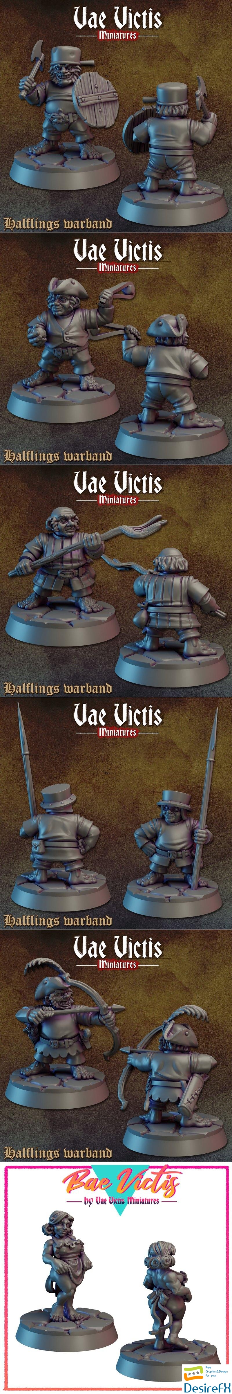 Vae Victis Miniatures - Halfling Warband January 2024 3D Print