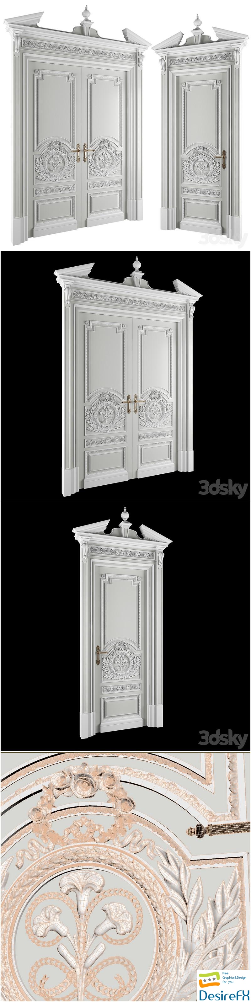 Versailles door set 3D Model