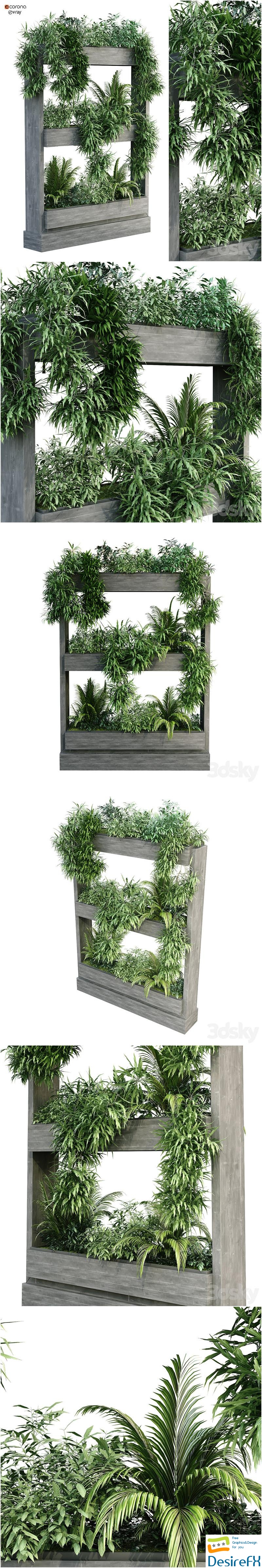 Vertical plant set 191 3D Model