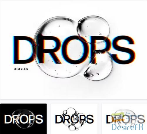 Water Drops Text Effects - 92074860