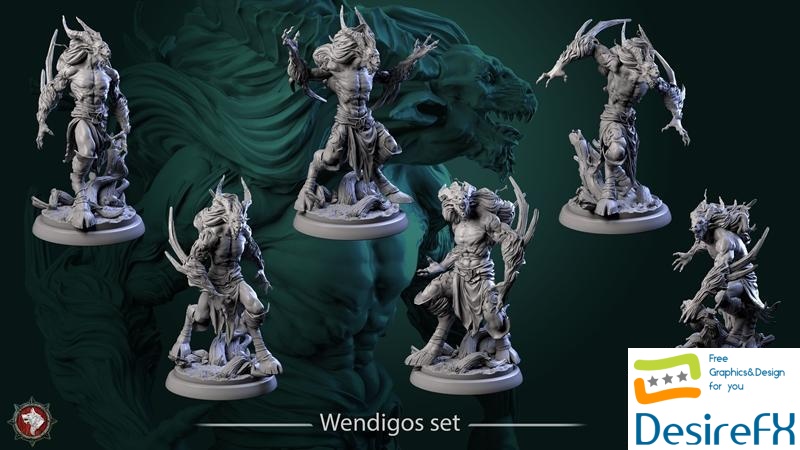 Wendigos set 3D Print