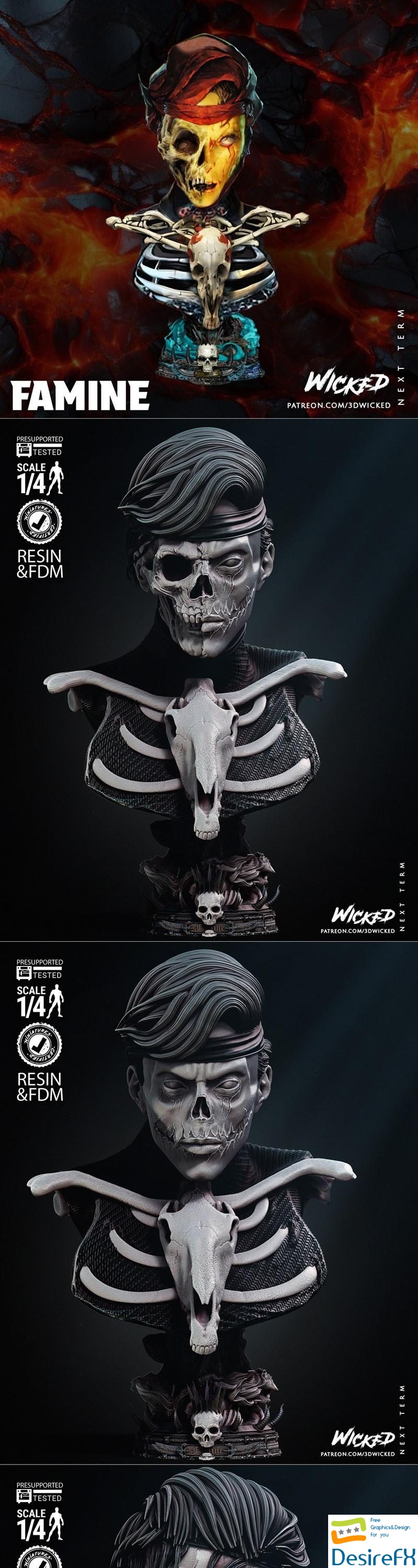Wicked - Famine Bust 3D Print