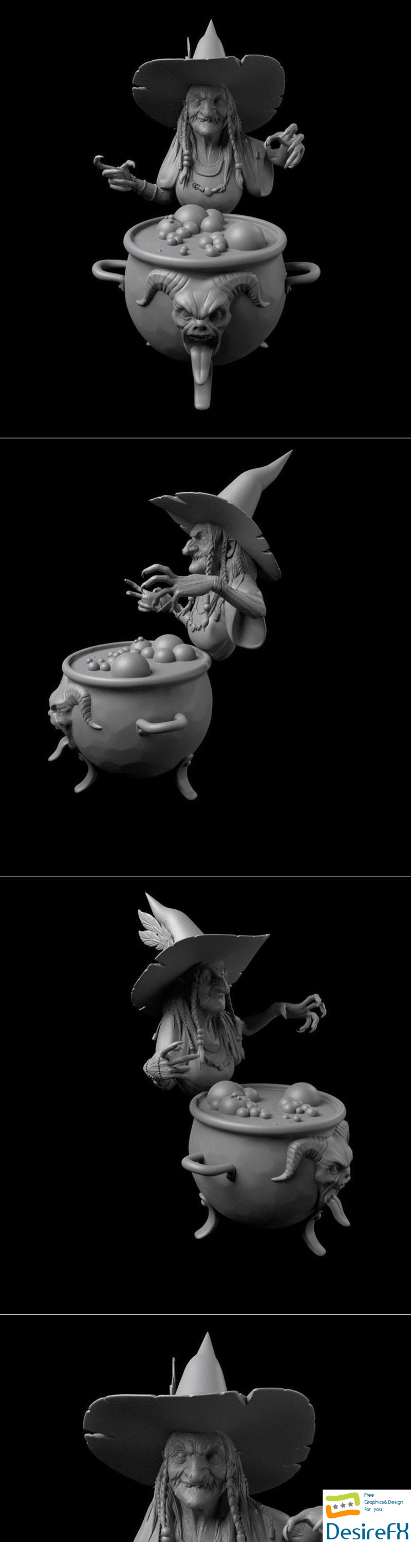 Witch cauldron 3D Print
