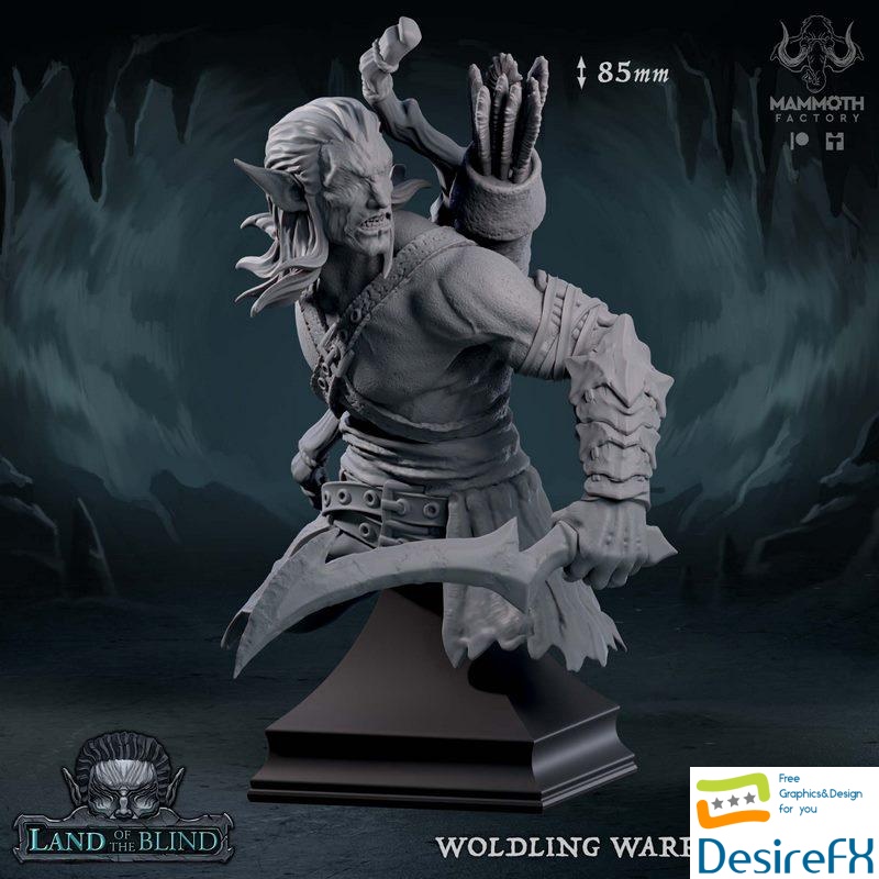 Woldling Warrior Bust - 3D Print