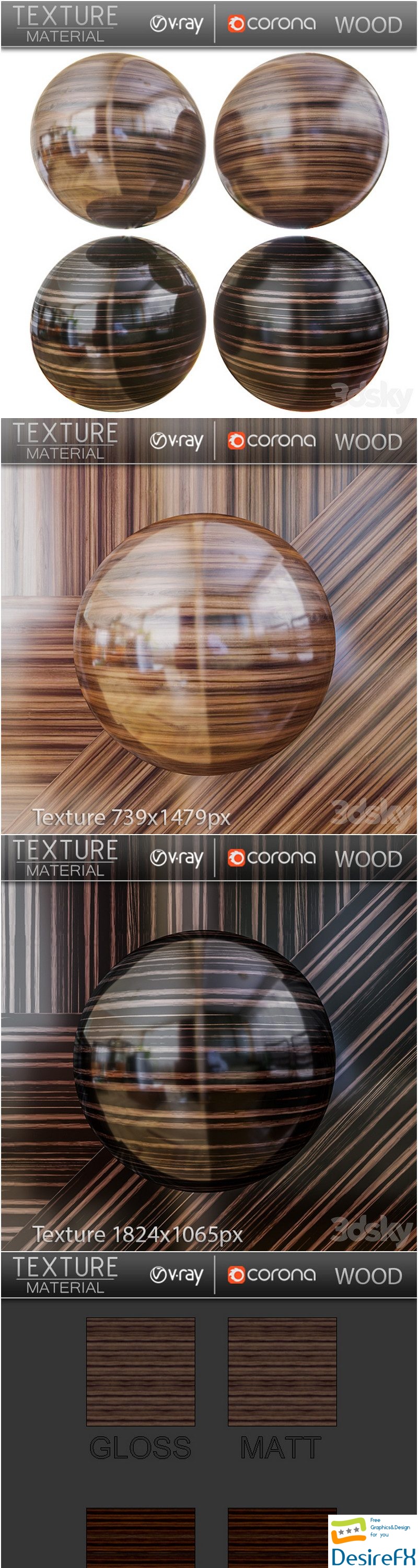 Wood Material and Textures collection vol. 01 01 3D Model