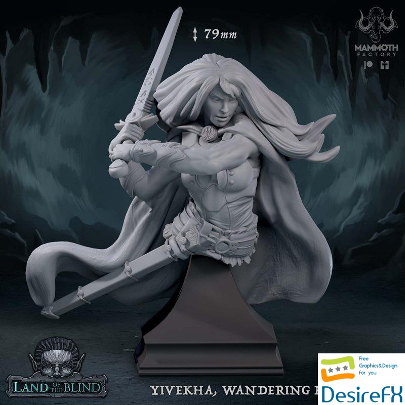 Yivekha Wandering Blade Bust - 3D Print